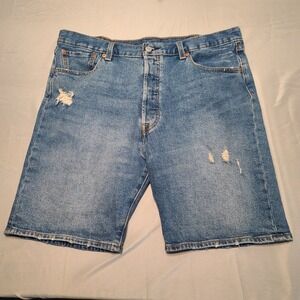 Levi's 501 Denim Shorts Mens 38 Blue Original Fit Button Fly Jorts 36512-0137